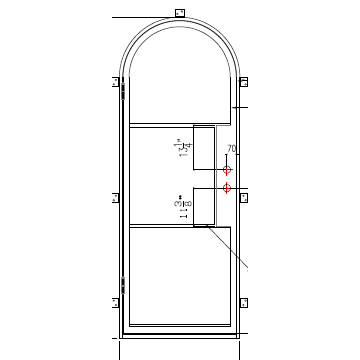 Light 3 Single - Arch | Steel French Doors - Image 3