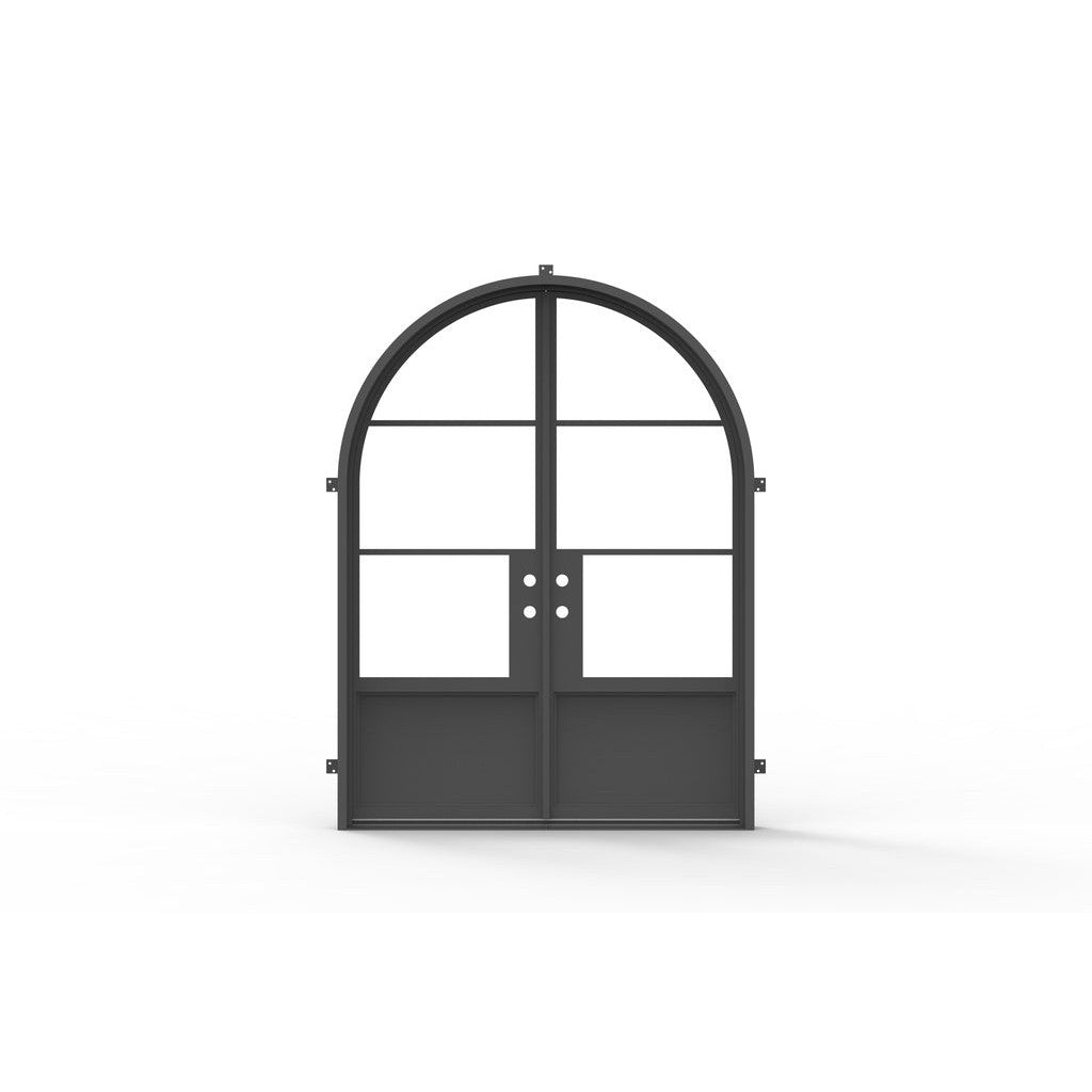 Pre-Order: Light 3 - Double + Kickplate | Steel French Doors (Ships 16-18 Weeks) - Image 2