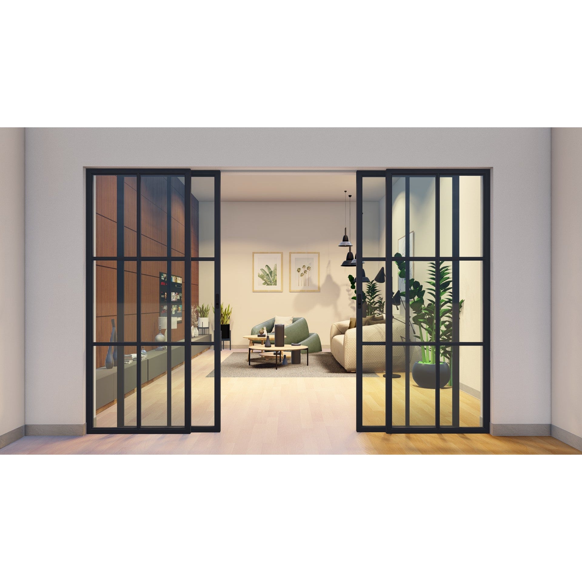 Pre-Order: Light 6 Interior Sliding Door | Steel Interior Doors (Ships 16-18 Weeks) - Image 2