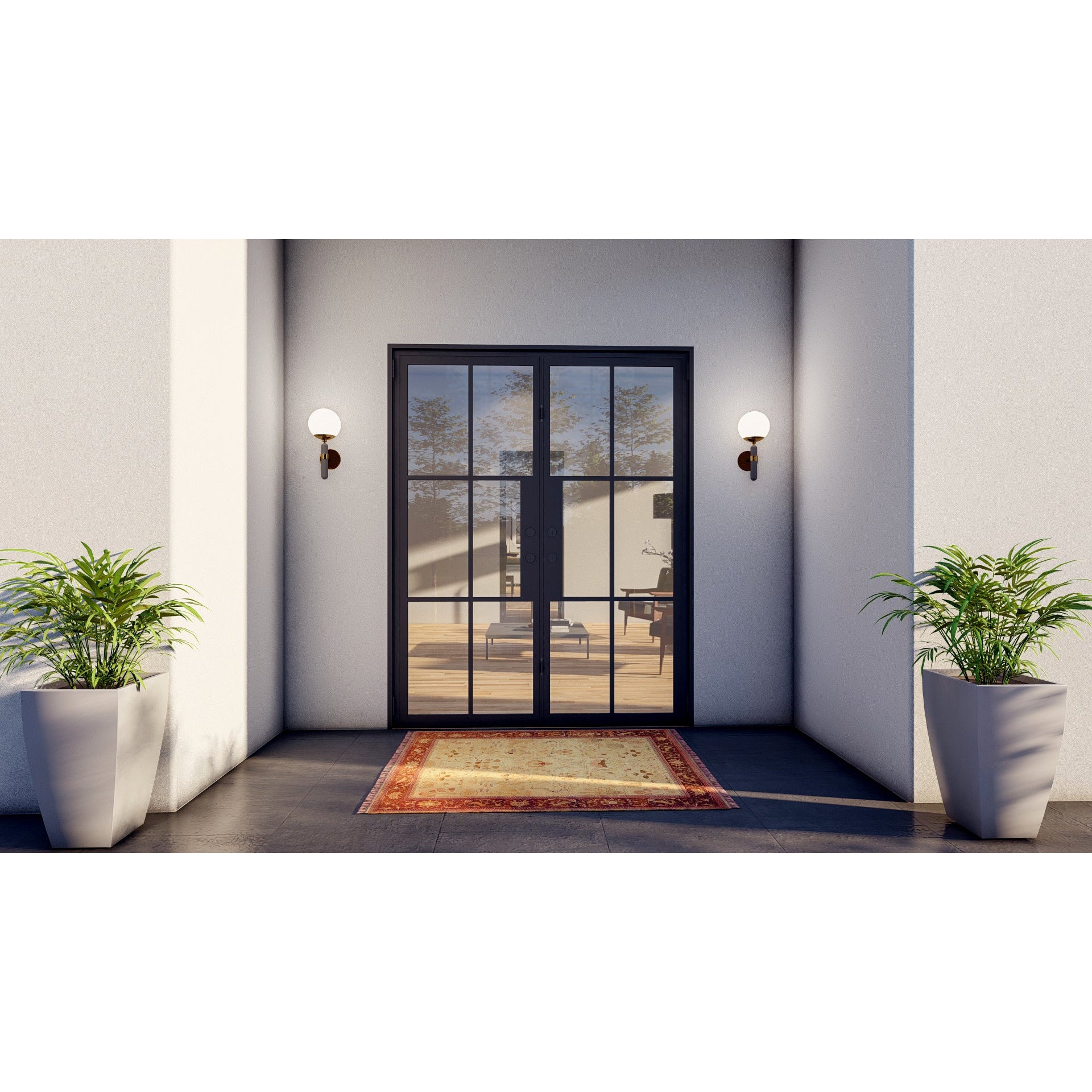 Light 6 - Double | Steel French Doors - Image 2